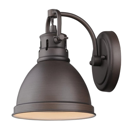 Duncan 1 Light Bath Vanity in Rubbed Bronze with a Rubbed Bronze Shade