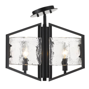 Varsha Semi-Flush in Matte Black