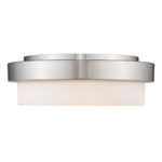 Multi-Family Flush Mount in Pewter with Opal Glass