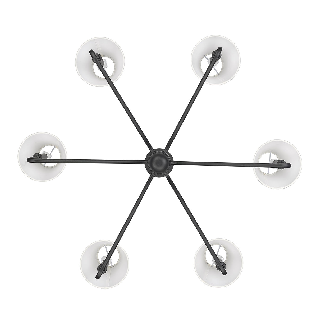 Kennedy Natural Black 6 Light Chandelier