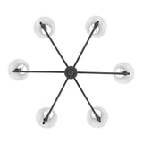 Kennedy Natural Black 6 Light Chandelier