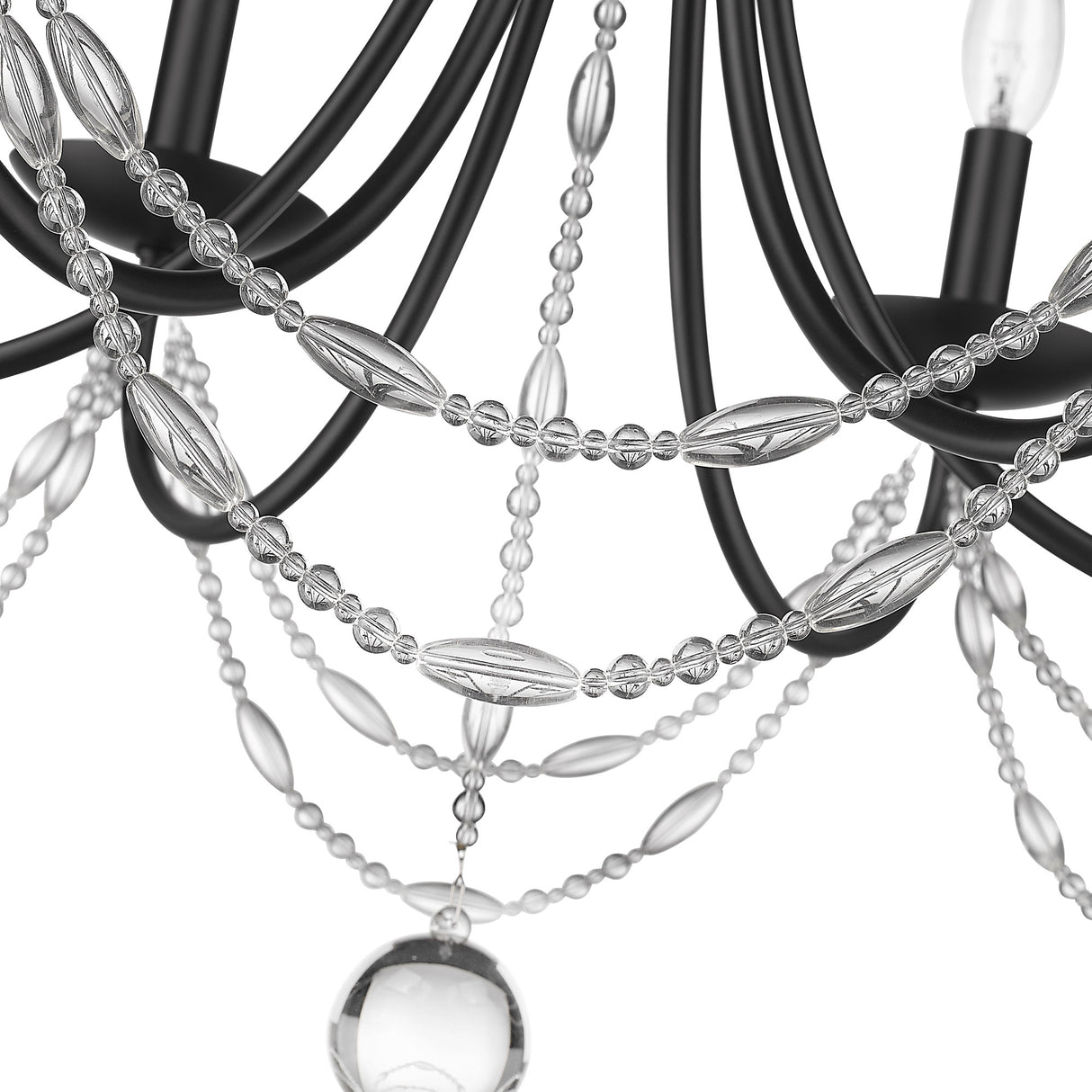 Mirabella 6 Light Chandelier in Matte Black
