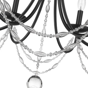 Mirabella 6 Light Chandelier in Matte Black