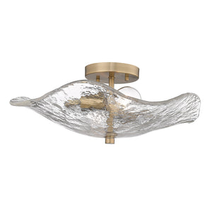 Samara MBS Modern Brass 2 Light Semi-Flush