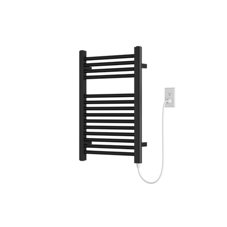 Artos Denby 27" x 18" Plug-In Heated Towel Rail Matte Black – M06845P-BK