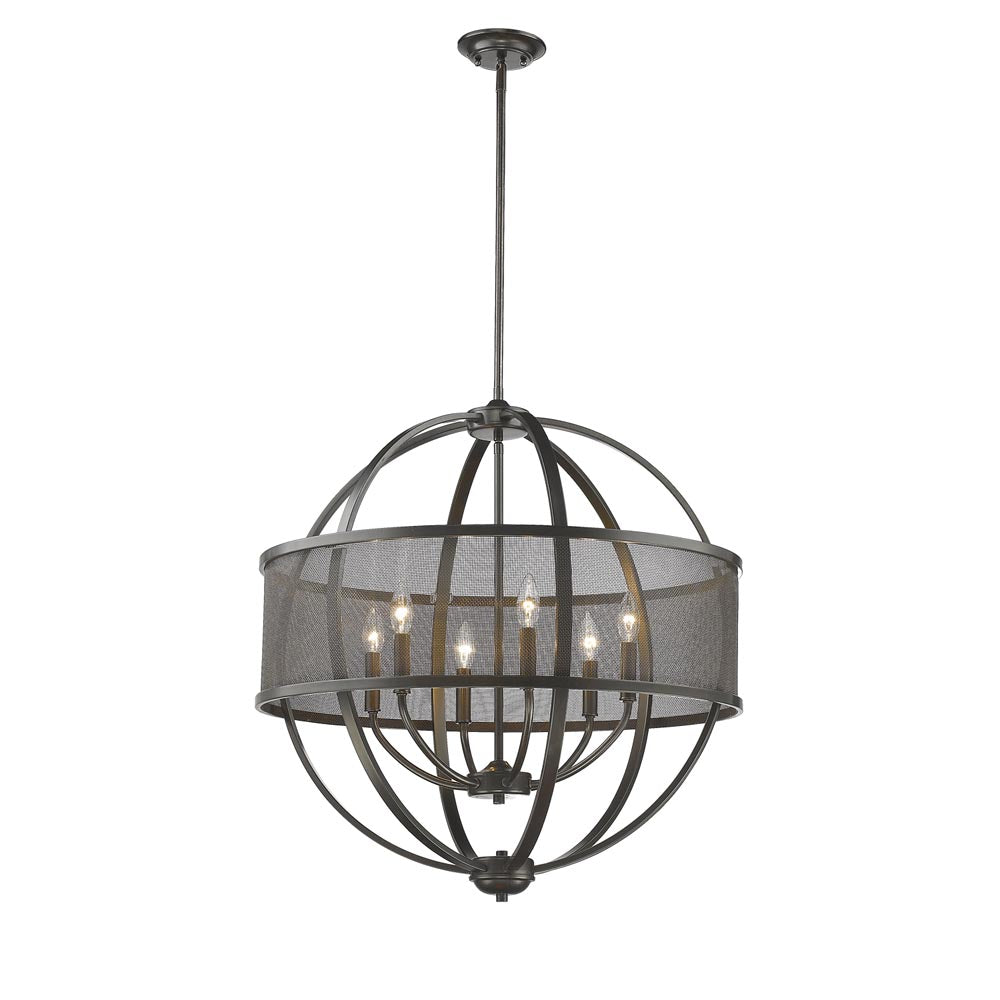 Colson EB 6 Light Chandelier in Etruscan Bronze