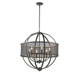 Colson EB 6 Light Chandelier in Etruscan Bronze