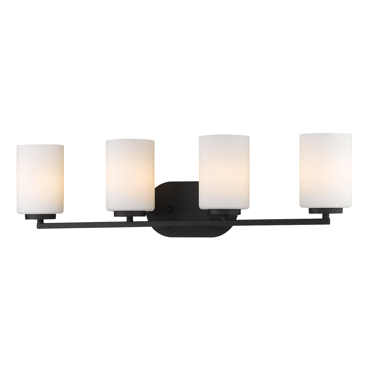 Manhattan 4 Light Bath Vanity in Matte Black