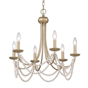 Serafina 6 Light Chandelier in Golden Aura