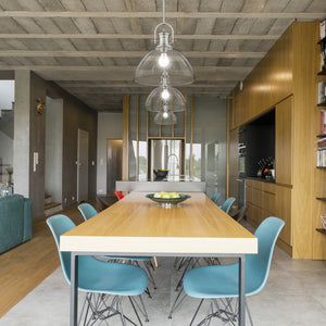 Hines 1-Light Pendant in Pewter with Seeded Glass