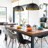 Aldrich AB 5 Light Pendant in Aged Brass