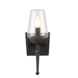 Marcellis 1 Light Wall Sconce in Dark Natural Iron with Clear Glass
