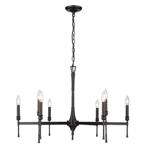 Landon 9 Light Chandelier in Matte Black