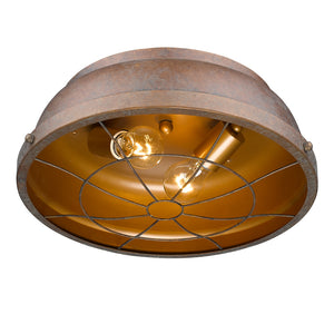 Bartlett Flush Mount in Copper Patina