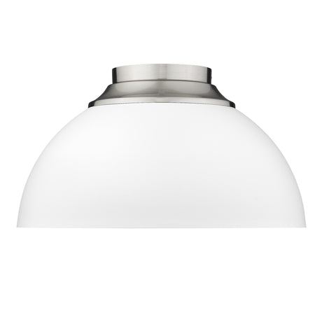 Zoey Flush Mount in Pewter with Matte White Shade