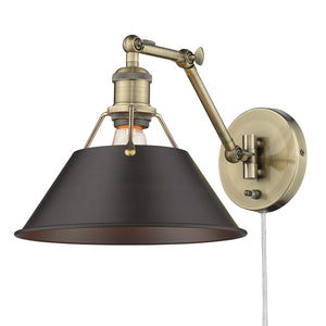 Orwell AB Articulating 1 Light Wall Sconce with Rubbed Bronze Shade