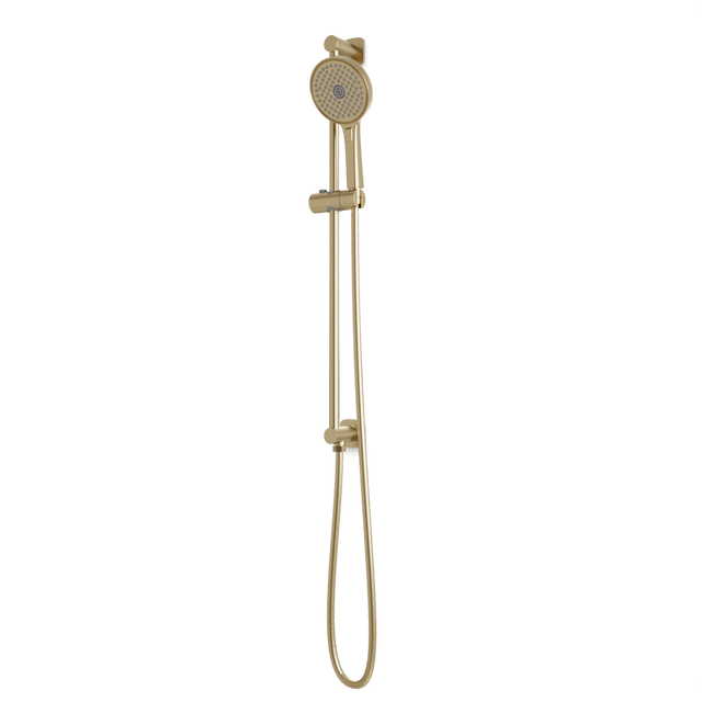 Artos Harmony Flexible Hose Integrated Slide Bar Kit Satin Brass – F907-80TRSB