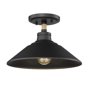 Journey Natural Black Semi-Flush