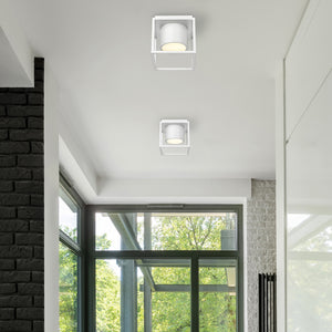 Desmond WHT Flush Mount - 7" in Matte White with Matte White Shade