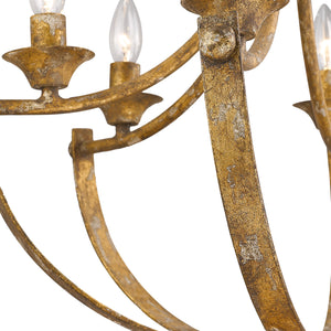 Victoria 6-Light Chandelier in Heirloom Gold