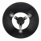 Orwell BLK 3 Light Flush Mount in Matte Black with Matte Black Shade