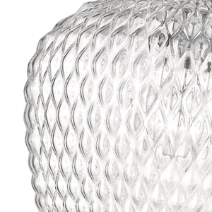 Adeline Medium Pendant in Matte Black with Clear Glass Shade