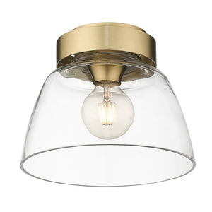 Remy BCB Flush Mount - 10" in Brushed Champagne Bronze with Clear Glass Shade