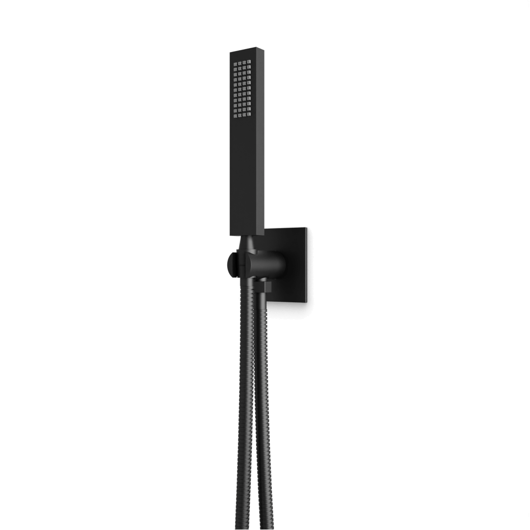 Artos Edge Flexible Hose Hand Shower Kit with 3.25" Escutcheon Matte Black – F907-77BK