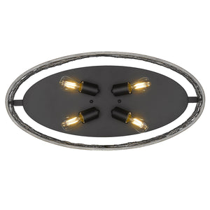 Bailey 24" Flush Mount in Matte Black