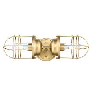 Seaport 2-Light Wall Sconce in Brushed Champagne Bronze