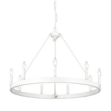 Alastair WHT Matte White 9 Light Chandelier