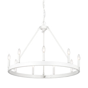Alastair WHT Matte White 9 Light Chandelier
