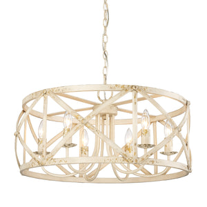 Alcott AI 6 Light Chandelier in Antique Ivory