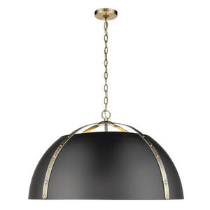 Aldrich AB 8 Light Pendant in Aged Brass