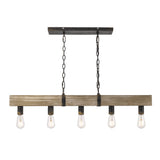 Garrett Linear Pendant in Antique Black Iron