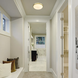 Gabi 13" Flush Mount in Brushed Champagne Bronze with Opal Glass