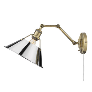 Orwell AB Articulating 1 Light Wall Sconce with Chrome Shade