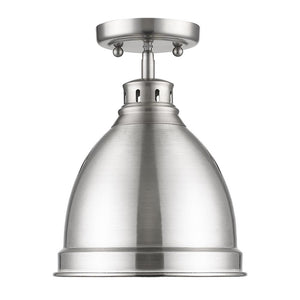 Duncan Flush Mount in Pewter with a Pewter Shade