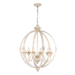 Jules 6-Light Chandelier in Antique Ivory