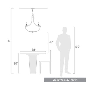 Victoria 6-Light Chandelier in Heirloom Gold