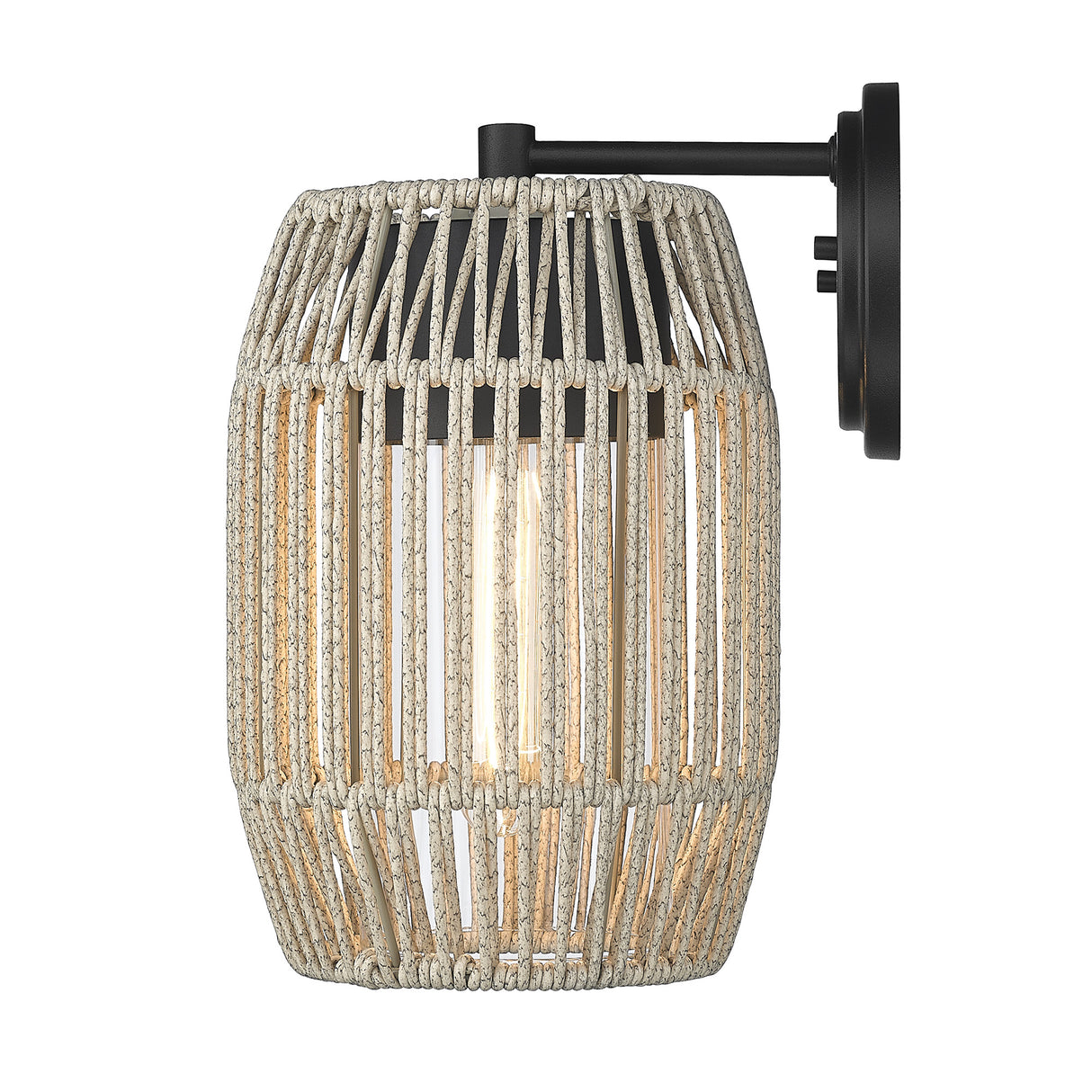 Seabrooke Large Wall Sconce - Outdoor in Natural Black