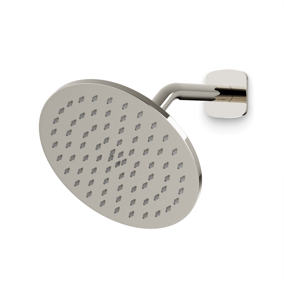 Artos Harmony 8" Shower Head on Angled Arm Polished Nickel – F924A8PN