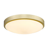Gabi 13" Flush Mount in Brushed Champagne Bronze with Opal Glass