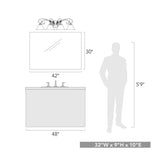 Homestead 4 Light Bath Vanity in Matte Black with Clear Glass