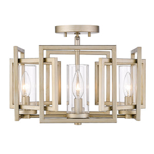 Marco Flush Mount in White Gold