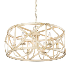 Alcott AI 6 Light Chandelier in Antique Ivory