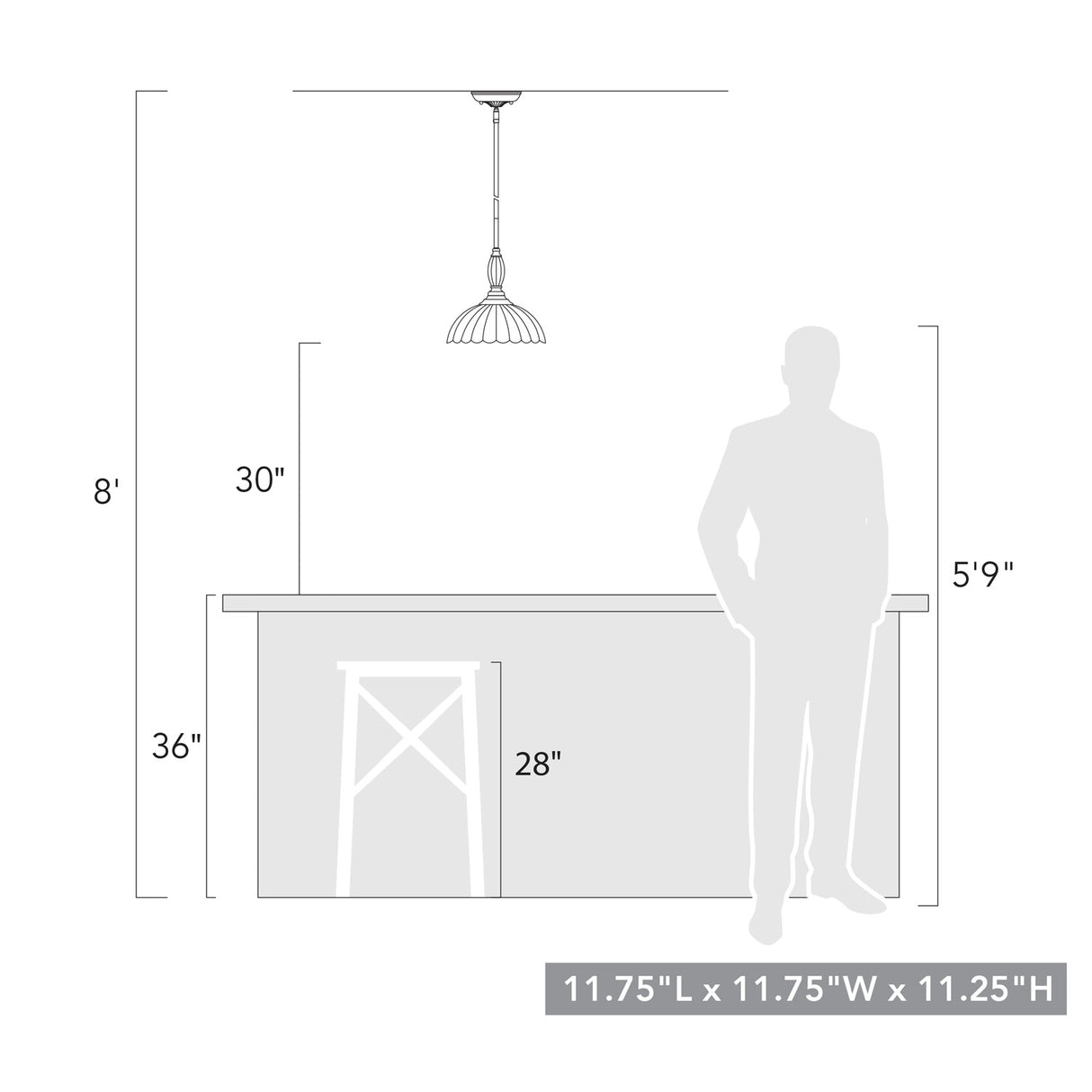 Audra BCB 1 Light Pendant in Brushed Champagne Bronze with Clear Glass Shade