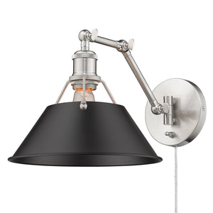 Orwell PW Articulating 1 Light Wall Sconce with Matte Black Shade