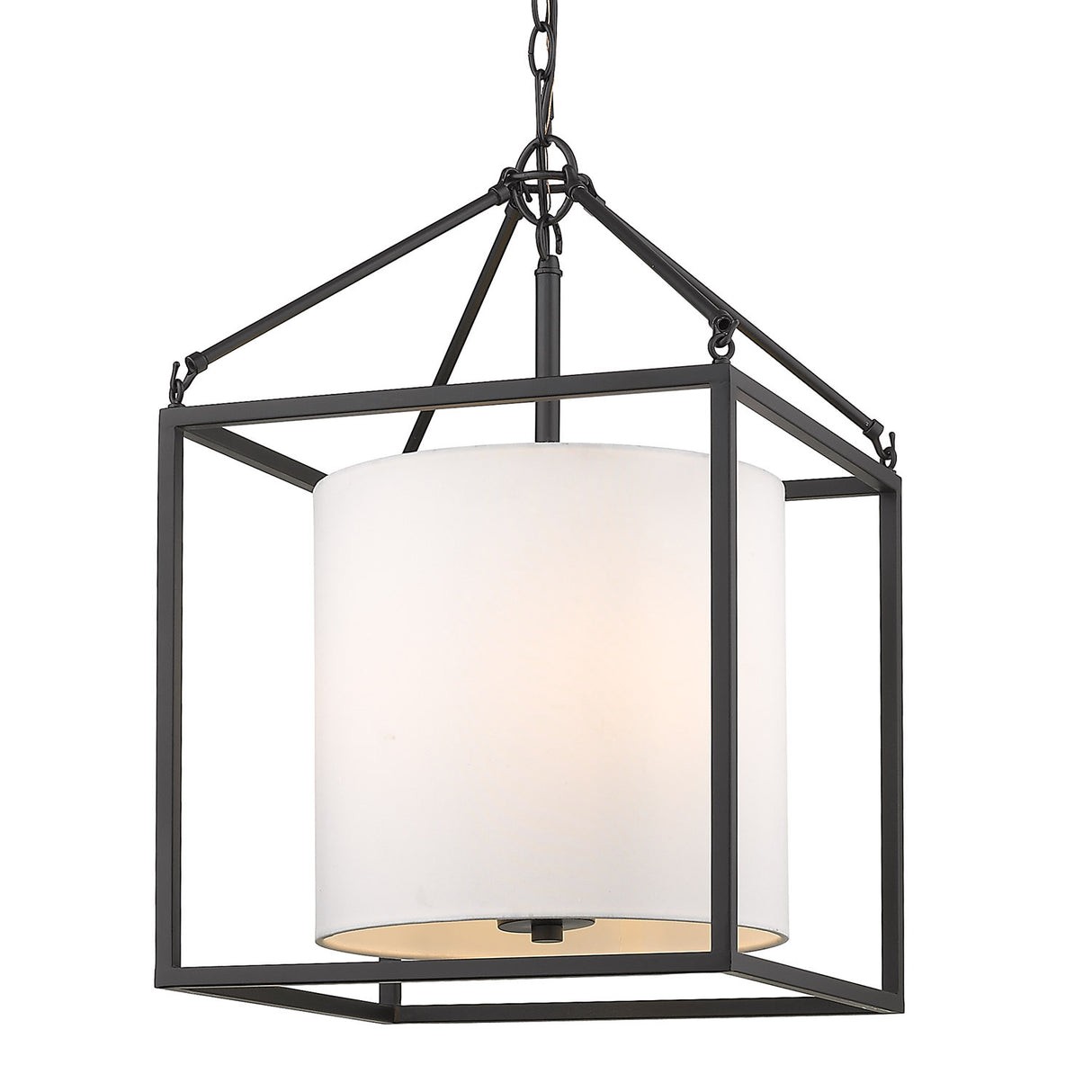 Manhattan 3 Light Pendant in Matte Black