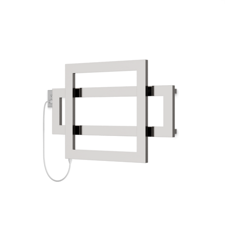 Artos Cadiz 23.5" x 35.5" Plug-In Heated Towel Rail Brushed Nickel – C06090P-BN